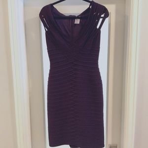 Never worn Purple bandage-style Cache Dress, Size 6
